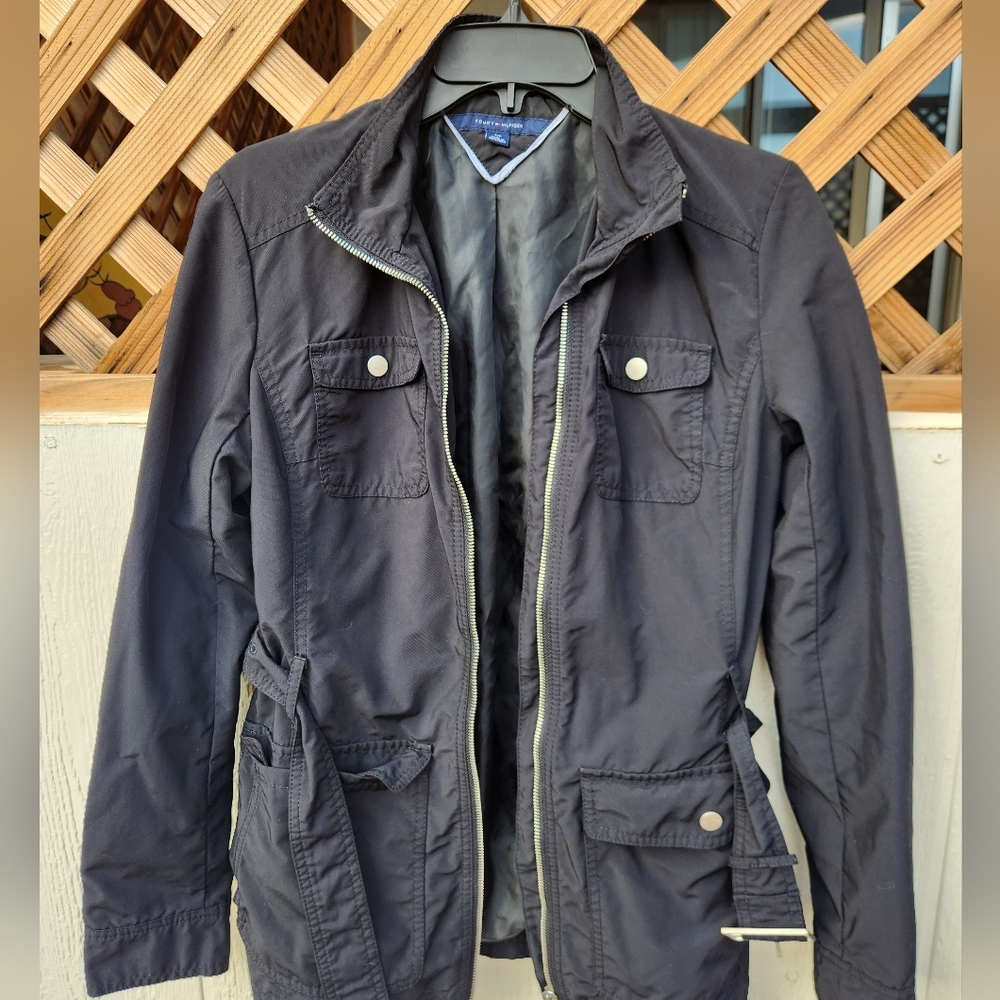 Tommy Hilfiger Dark Gray Belted Jacket